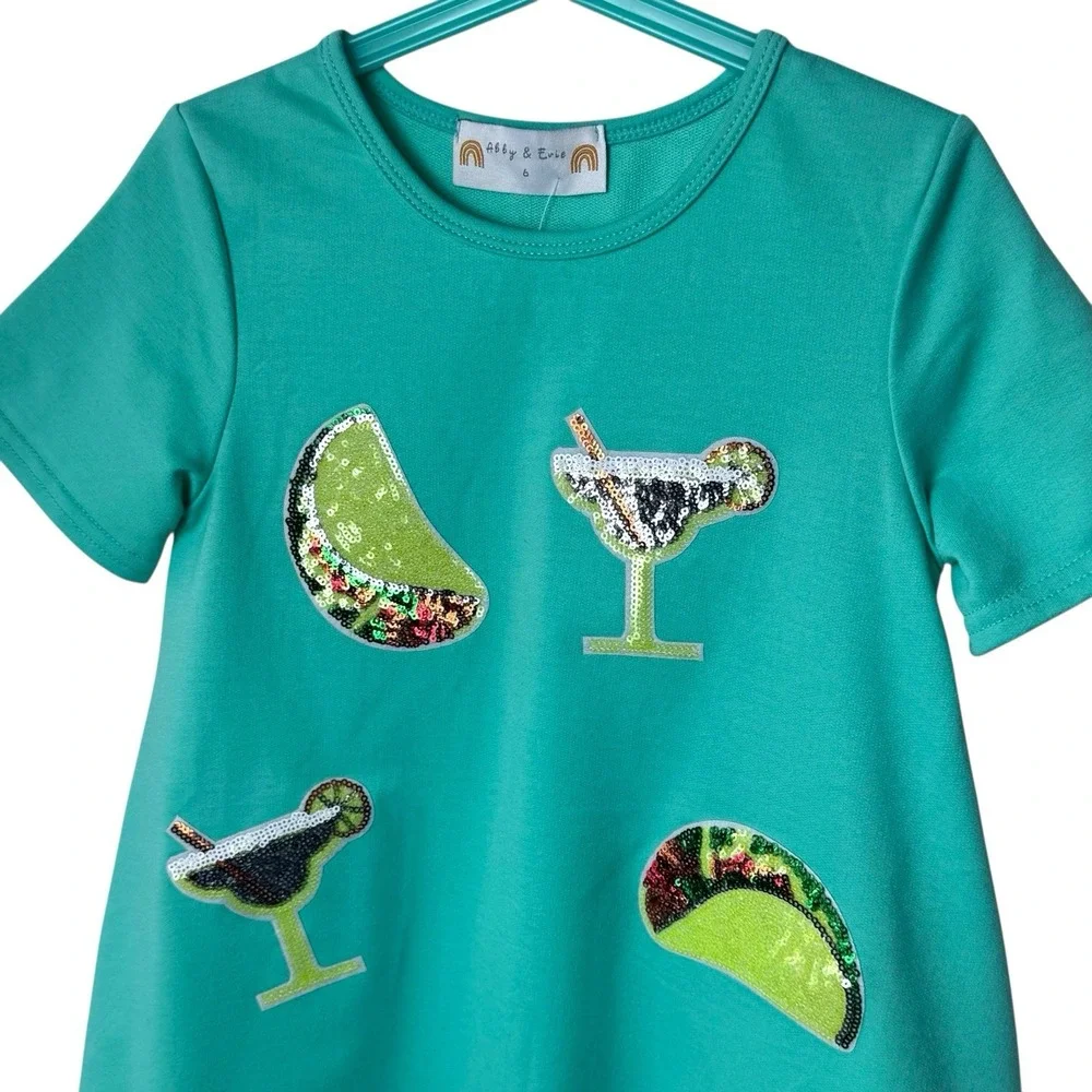 NEW Abby & Evie Taco‎ and Mojito Sequin Dress Travel Resort Vacation Event 6
